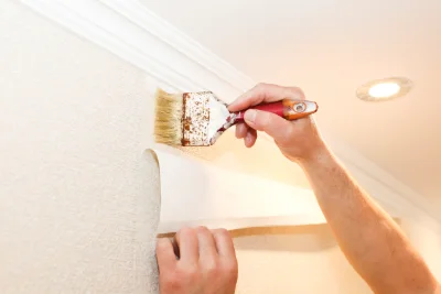 Pose de papier peint à Vieuzos — revêtements muraux et toiles de verre